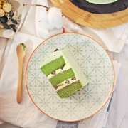 Green Tea Red Bean Cake